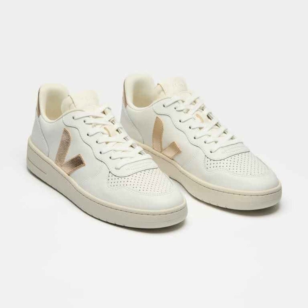 Authentic VEJA V-10 Prime Gold Low-Top Sneakers SIZE 38 7